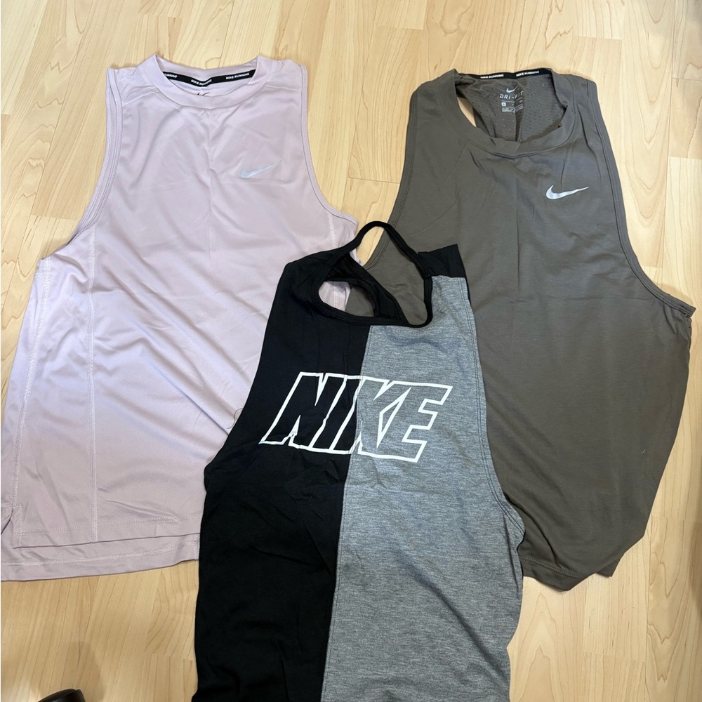 Nike Women's Muscle Tees - Light Pink, Olive, Black/Gray